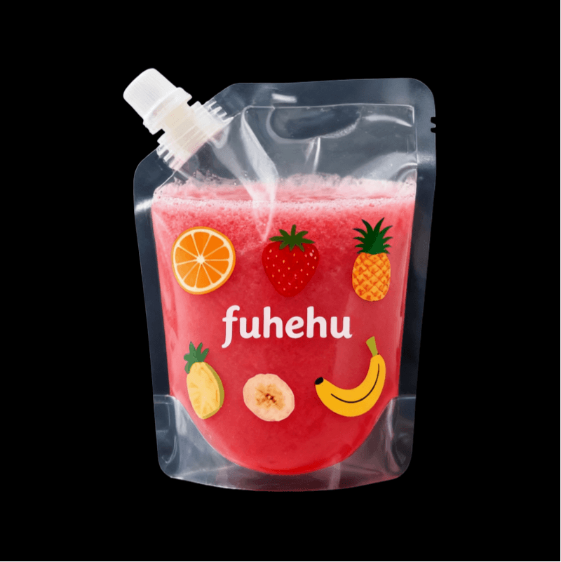Custom Spout Pouch Factory | Food Grade Transparent Bags for Juice, Milk, Beverages | MOQ 5,000pcs